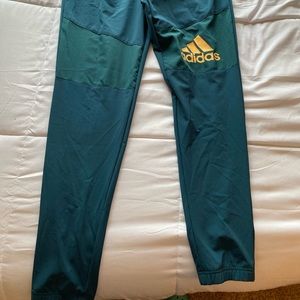 adidas Green and Gold Track Pants